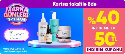Cilt bakım ürünlerinde %40 indirime ek 50 TL indirim kuponu