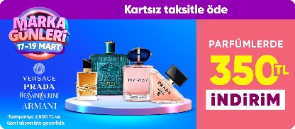 Dünyaca ünlü parfümlerde  350 TL indirim*