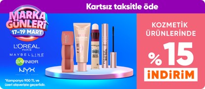 Kozmetik ürünlerinde %15 indirim*