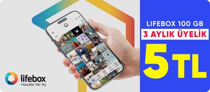 Lifebox 3 Aylık 100 GB 5 TL 
