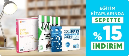 Eğitim kitaplarında sepette %15 indirim