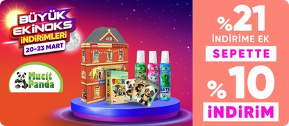 Mucit Panda Oyuncaklarında %21 İndirime Ek Sepette %10 İndirim