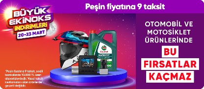 Otomobil ve Motosiklet Ürünlerinde Kaçırılmayacak Fırsatlar
