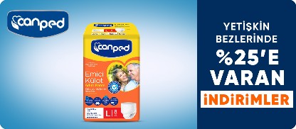 canped Yetişkin bezlerinde  %25'e varan indirim