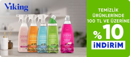 Viking Vegan Temizlik Ürünlerinde 100 TL ve Üzeri %10 İndirim