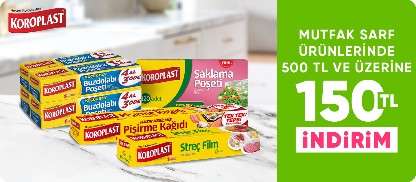 Koroplast Ürünlerinde 500 TL ve Üzerine 150 TL İndirim