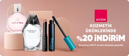 Kozmetik ürünlerinde  600 TL'ye %20 indirim