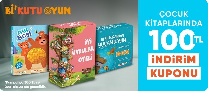 Çocuk kitaplarında  300 TL ve üzerine 100 TL indirim kuponu