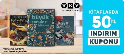 Kitaplarda  300 TL ve üzerine 50 TL indirim kuponu
