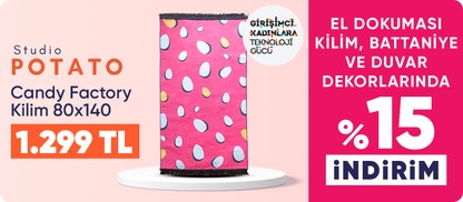 El dokuması kilim, battaniye ve duvar süslerinde  %15 indirim