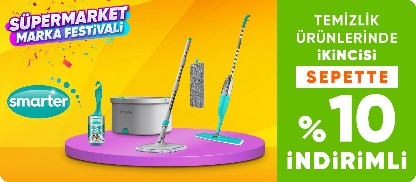 Smarter Mop ve Temizlik Setlerinde 2. Ürüne Sepette %10 İndirim