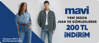 Yeni sezon jean ve gömleklerde 200 TL indirim