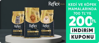 Reflex Plus Markalı Irk Mamalarında 600 TL'ye 200 TL Kupon İndirimi
