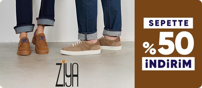  Ziya Ayakkabı Sepette %50 İndirim