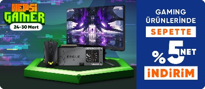 Gaming Ürünlerinde Sepette %5 Net İndirim