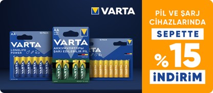 Varta Pil Ve Şarj Cihazlarında Sepette %15 İndirim
