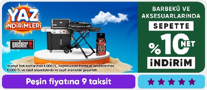 Weber Türkiye Satıcılı Barbekü ve Aksesuarlarda Sepette Net %10 indirim