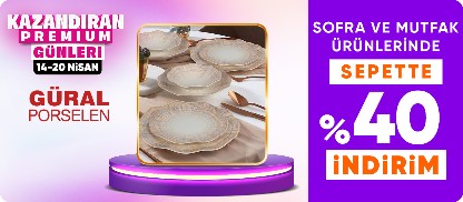 Güral Porselen Ürünlerinde Sepette %40 net İndirim