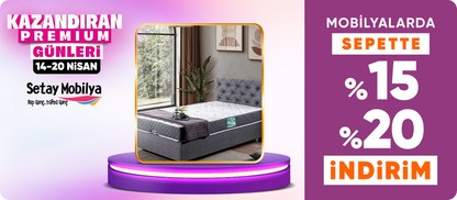 Setay Mobilya Ürünlerinde Sepette %15-20 İndirim
