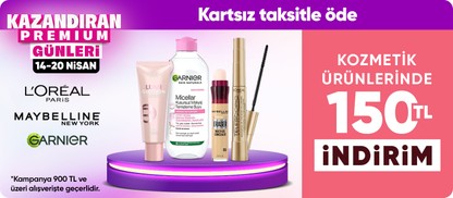 Kozmetik ürünlerinde  150 TL indirim *