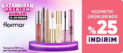 Kozmetik ürünlerinde %25 indirim