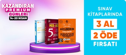 Sınav kitaplarında 3 al 2 öde fırsatı
