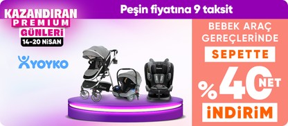 Yoyko Bebek Araç Gereçlerinde Sepette Net %40 İndirim