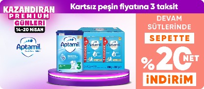 Aptamil Devam Sütlerinde Sepette Net %20 İndirim