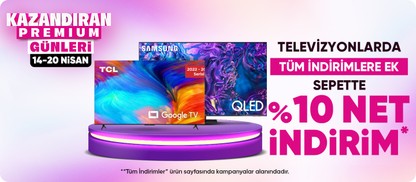 Televizyonlarda %10 Sepet İndirim