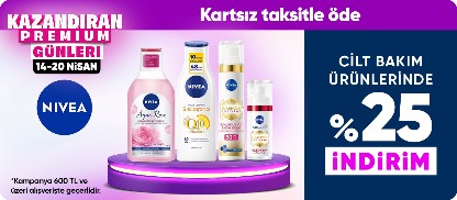 Cilt bakım ürünlerinde %25 indirim*