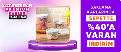 Saklama Kaplarında Sepette %40'a Varan İndirim
