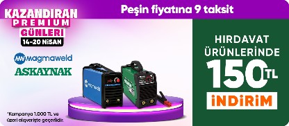 Askaynak Magmaweld Markalı Hırdavat Ürünlerinde 10000 e 150 TL İndirim