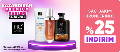 Hc Care Bakım Ürünlerinde 200 TL ve Üzerine %25 İndirim