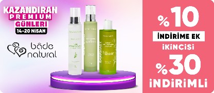 Bade Natural Markalı Ürünlerde %10 İndirim+ 2. ürüne %30 İndirim