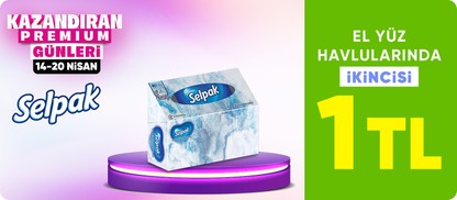 Selpak El Yüz Havlularında 2.si 1 TL