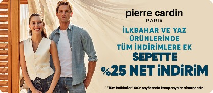 Yeni sezon ürünlerinde  tüm indirimlere ek sepette %25 net indirim