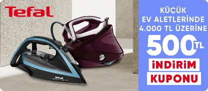 Tefal Küçük Ev Aletlerinde 4000 TL Üzeri Alışverişlerde Geçerli 500 TL Kupon Fırsatı