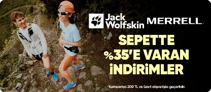Jack Wolfskin&Merrell ürünlerinde sepette %35'e varan indirim