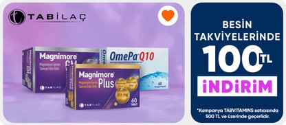 TABVITAMINS Satıcılı Ürünlerde 500 TL'ye 100 TL İndirim