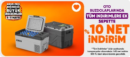Oto Buzdolaplarında 300 TL Üzerine %10 İndirim