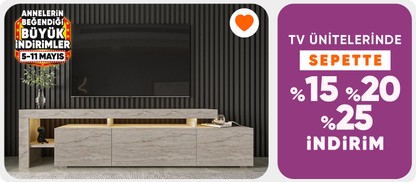 Tv Ünitelerinde Sepette %15-%20-%25 İndirim