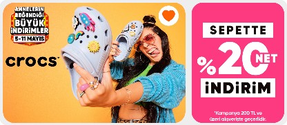 Crocs ürünlerinde sepette %20 net indirim