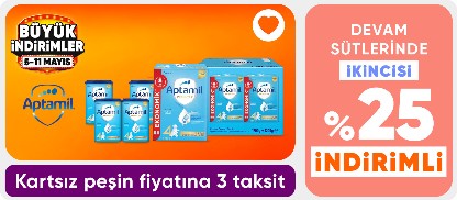Aptamil Devam Sütlerinde "2.si %25 İndirimli"
