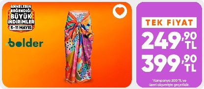 Tek fiyat 249,90 TL ve 399,90 TL