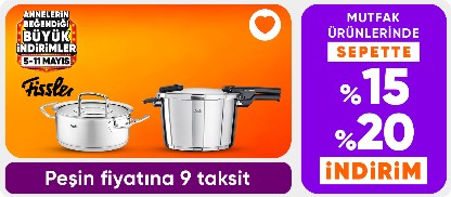 Fissler ürünlerinde Sepette %15-%20 İndirim