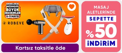 Robeve Markalı Masaj Aletlerinde Sepette %50 İndirim