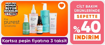 Cilt bakımürünlerinde sepette %35  indirim