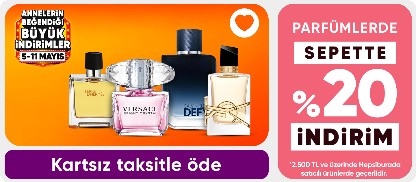 Parfümlerde  sepette %20 indirim