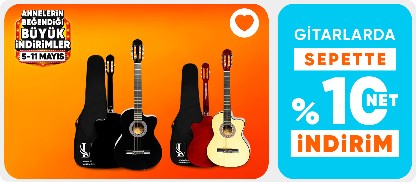 Gitarlarda sepette %10 net indirim