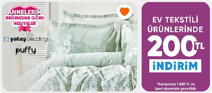 Yataş ürünlerinde 200 TL indirim